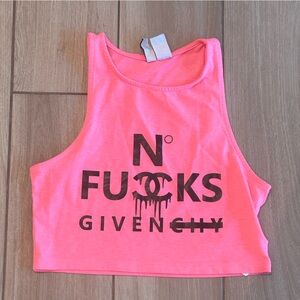 Divided Pink Tube Top